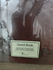 Barnes & Noble Leather Guest Book Made In Italy 8.5″x 10.5″ Brand New In Plastic