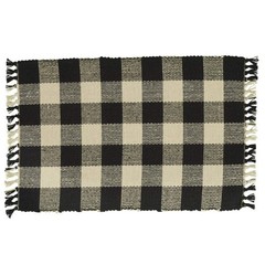 Buffalo Black and Tan Yarn Check Placemats