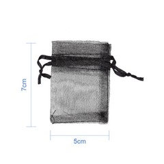 100pcs Mini Drawstring Organza Bags Party Gift Pouches Jewelry Packing 70x50mm