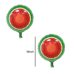 7pcs Watermelon Foil Balloons – Watermelon Birthday Number 2 Mylar Foil