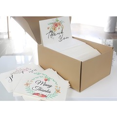 100 Floral All Occasions Thank You Cards with Envelopes Set 4×6 Invitation Note