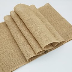 6 Pack Natural Burlap Table Runners,12 x 72 Inch Rustic Jute 6 Pack 12x72inch