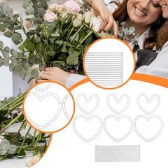 6 Pieces Flower Arrangement Holder Wedding Supplies Heart Shaped Multifunctional