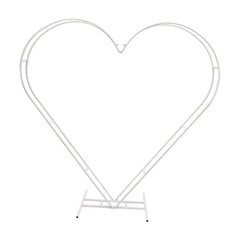 Metal Heart Shaped Wedding Arch Backdrop Stand White for Wedding Ceremony Decor