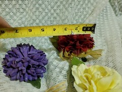 Lot of 4 Vintage Corsage Wedding Prom Gold yellow red purple Rose Corsage parts
