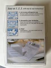 Wilton Complete Invitation Kit PrintYourOwn 1 White PK With Cream Border 25 Sets