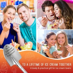 LEJIAJINW Engagement Gifts about 1.0oz, To A Lifetime of Ice Cream Together