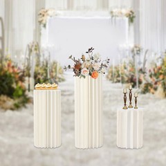 Foldable Honeycomb Cardboard Centerpiece Set 3pc With 30cm Acrylic Tops