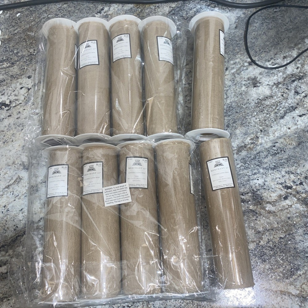 10 New taupe cheesecloth Rolls 36” x 2yd Wedding Rustic Decor, table runner