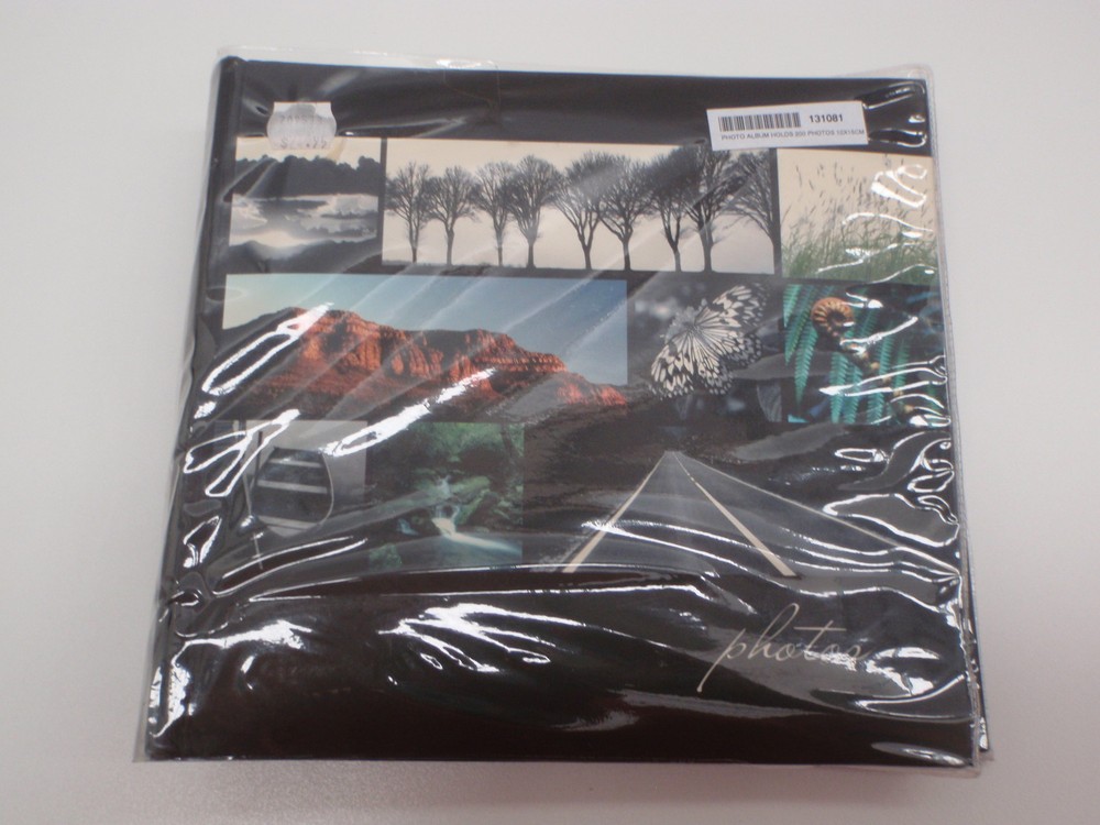 PHOTO ALBUM HOLDS 200 PHOTOS 10X15CM OR 4X6 BLACK NEW