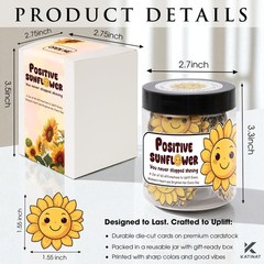 Positive Sunflowers Jar, 60 Positive Affirmations Cards, Sunflower Gifts for …