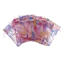 50/100/200 Sheer Coralline Organza Favor Gift Bags Jewelry Pouches Wedding Party