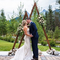 Set of 2 Wooden Wedding Arches Outdoor Indoor Held Wedding Boho Bridal Backdrop