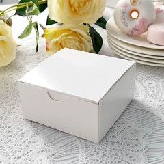 White 100 pcs Cake FAVOR BOXES 4″x4″x2″ Wedding Party Decorations GIFT Supply