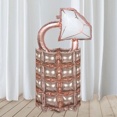 10 Rose Gold 43″ x 11″ Square Design Mylar Foil Balloons Wall Backdrop Events