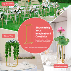 10Pcs 23.6» Tall Gold Metal Flower Stand for Wedding Table Centerpieces Decor！！