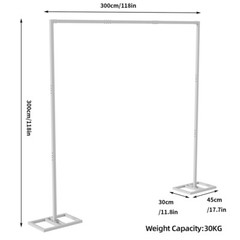 Backdrop Stand 10 Ft Adjustable Background Support System Kit for Wedding Party