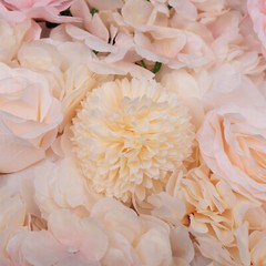 6-Pack Champagne Silk Flower Wall Panels 40 × 60 cm Floral Backdrop