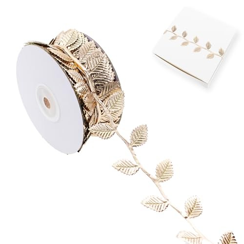 Leaves Ribbon Roll Fabric Vines Lace Large-leaf 08. 3-color Assorted Pack