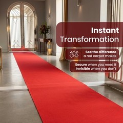 Red Carpet Runner for Party, 3x50ft – Hollywood Red Carpet Roll Out for Special