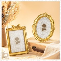 Qunclay 2 Pcs 5 x 7 Inches Vintage Photo Frames Antique Baroque Ornate Resin …