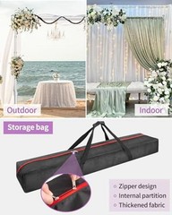 10×20 Pipe and Drape Stand Kit, Heavy Duty Backdrop Stand 10ftx20ft Silver