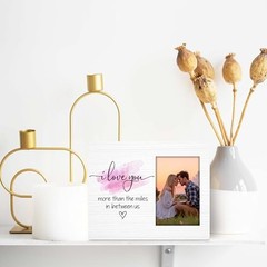Romantic Long Distance Relationship Picture Frame 4″x6″-I Love You More Than