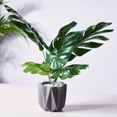 6 pcs Monstera Leaves Artificial Tropical Greenery Stems Wedding Party Supplies