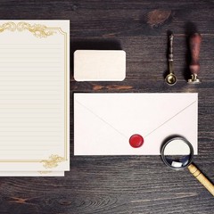 XXINMOH 90 Piece Stationery Set – 60 Vintage-Style Paper Sheets Letter, Gold