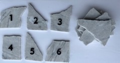 1-6 Marble Table Numbers + 5 Marble Styling Pieces