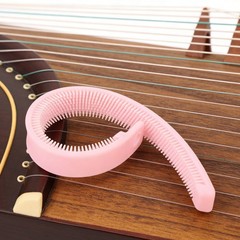 Universal Pink Silicone Guzheng Mute Belt for Guzheng String Sound Dampening