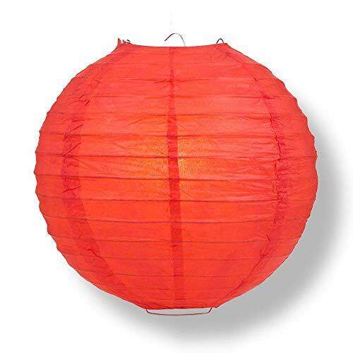 Quasimoon PaperLanternStore Decorative Paper Lantern – (Single, 6-Inch, Red, …