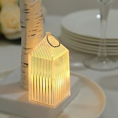 CLEAR 6 Mini 3.5″ Warm White Acrylic Crystal Lantern DESK LAMP Decorative LED