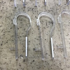 Lot Of 12 Plastic Pew Clips Flower Bow Ect Holders Wedding Decorations Supplies