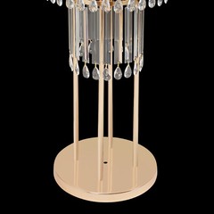 Wedding Crystal Flower Stand 3-Tier Gold Iron Acrylic 19.69×38.58in