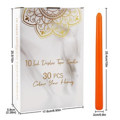 Wfmolcand 30 Pack 10 inch Assorted Color Spell Taper Candles 10Inch, Colorful