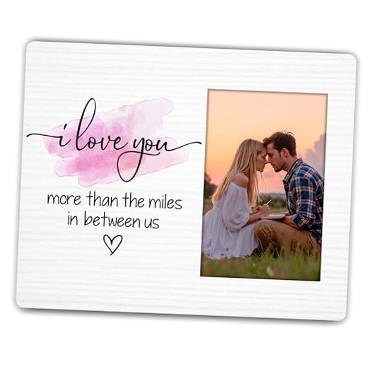 Romantic Long Distance Relationship Picture Frame 4″x6″-I Love You More Than
