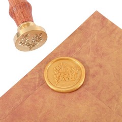 Yoption Wax Seal Stamp Kit, Eucalyptus Sealing Stamp with Gold Red Silver Sea…