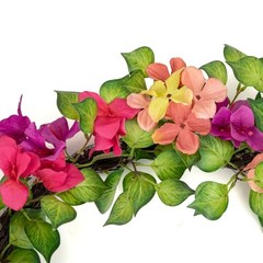 5.5FT Bougainvillea Flower Garland – Artificial Silk Floral Vine Multi-color