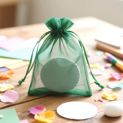 25PCS Dark Green Organza Bags 5×7 inches – Sheer Mesh Jewelry Pouches, Organza G