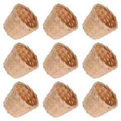 10-Pack Mini Woven Storage Baskets 3.54X3.54X2.95In Lightweight Natural Handm…