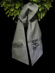 USMC (EGA) Semper Fi Cotton Wreath Sash (2 Logos) 28k Stitch