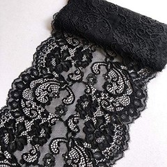 LUMKET 7 Inches Wide Stretchy Lace with Floral Pattern for Bridal Wedding