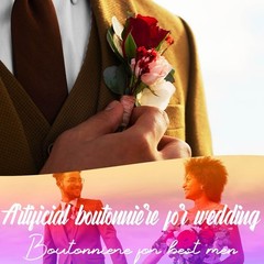 Wedding Flower Boutonniere Groom Rose Buttonholes Prom Suit Decoration for Me…