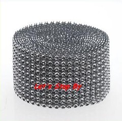 4.5″ 10 yard Diamond Mesh Rhinestone Ribbon Crystal Wedding Wrap Multi Colors