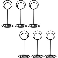 Table Number Holders 6pcs Black Sign Stand Place Card Holder