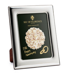 5×3,5″ Solid 925 Sterling Silver Photo Frame 25th Wedding 7180/9×13*H25*BB*USA