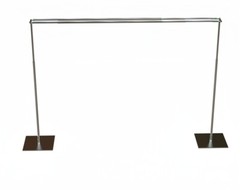 DOUBLE CROSS BAR ADJUSTABLE QUICK BACKDROP KIT 10 FT x 10 FT PIPE WITHOUT DRAPE