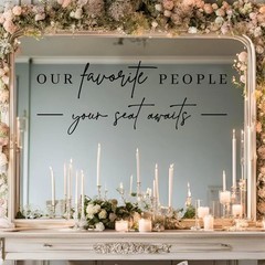Wedding Seating Chart Decal Our Favorite People Mirror Stickers Removable Let…