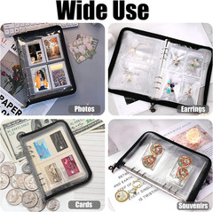 Clear Double-Sided Inner Pages for Jewelry Storage Book 6 Ring Binder 24 Sheets